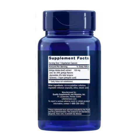 Life Extension, Ginkgo Biloba Certified Extract, 120 mg, 365 Caps