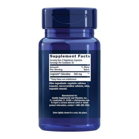 Life Extension, Citicoline (CDP-Choline), 250 mg, 60 Vcaps