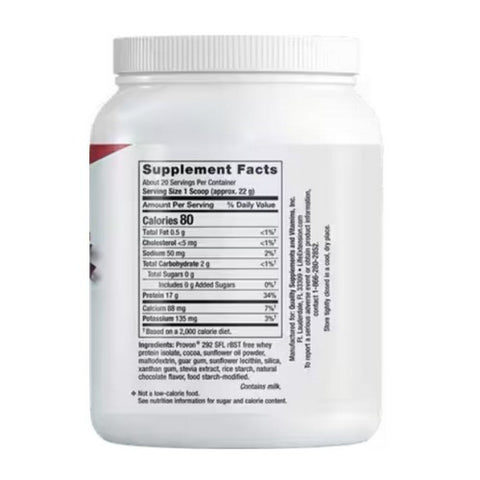 Life Extension, Whey Protein Isolate Natural Chocolate Flavor, 437 Grams