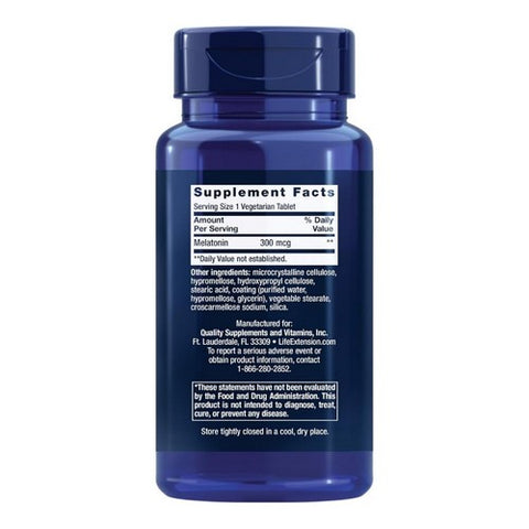 Life Extension, Melatonin 6 Hour Timed Release, 300 mcg, 100 Vcaps