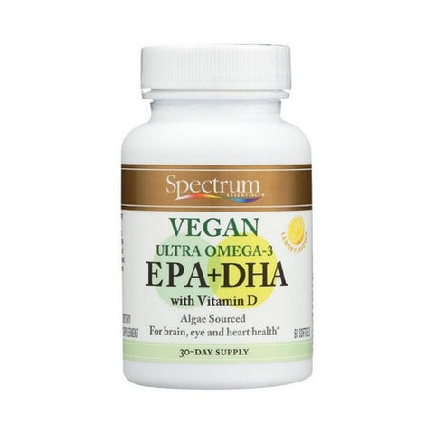 Spectrum Oils, Vegan Ultra Omega-3 EPA Plus DHA, 60 Softgels