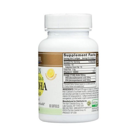 Spectrum Oils, Vegan Ultra Omega-3 EPA Plus DHA, 60 Softgels