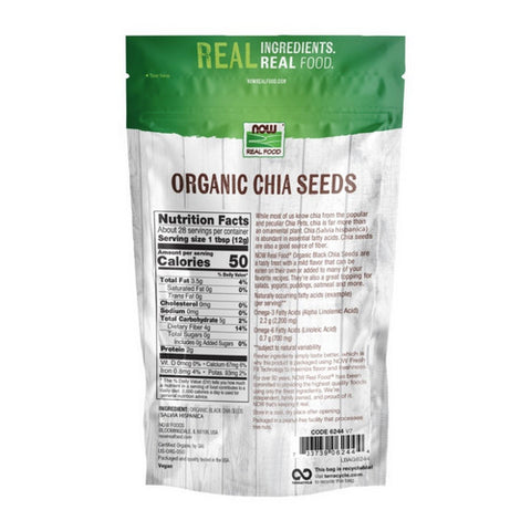 Now Foods, Organic Black Chia Seed, 12 oz