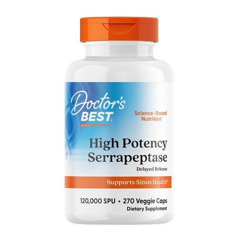 Doctors Best, High Potency Serrapeptase, 120,000 Units, 270 Veggie Caps