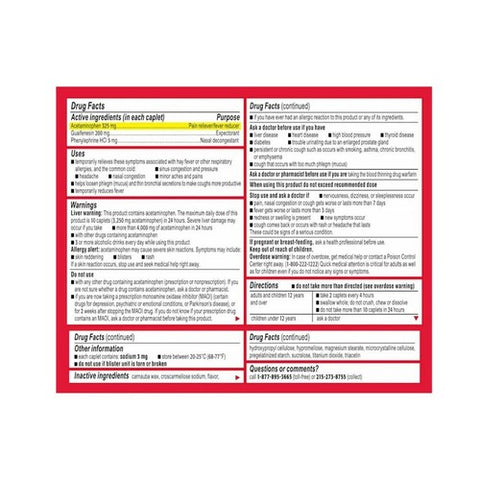 Tylenol, Sinus Congestion and Pain Severe Daytime, 24 Caplets