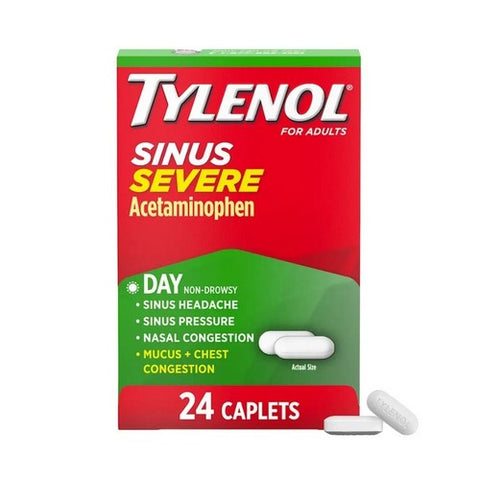 Tylenol, Sinus Congestion and Pain Severe Daytime, 24 Caplets