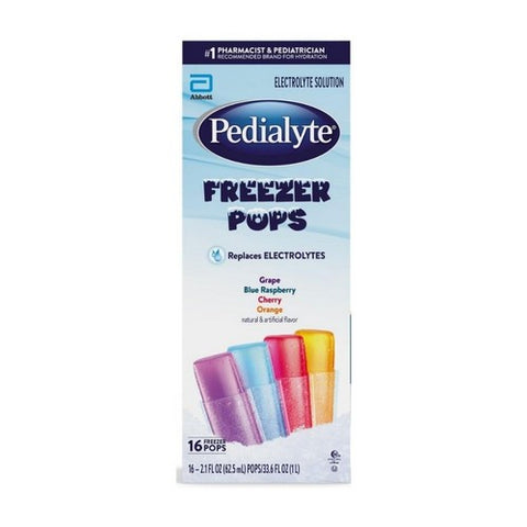 Pedialyte, Freezer Pops 16 Pack, Assorted Flavors 2.1 oz