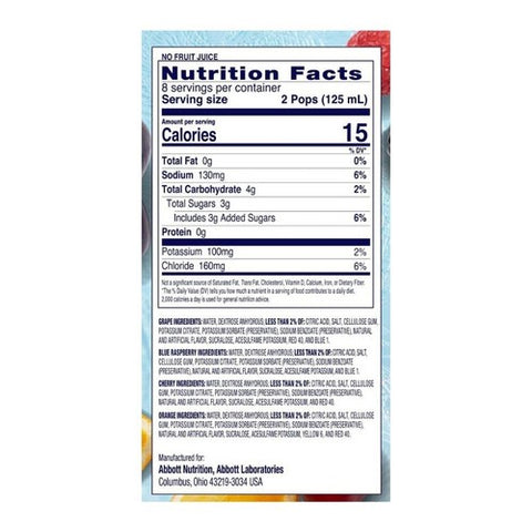 Pedialyte, Freezer Pops 16 Pack, Assorted Flavors 2.1 oz