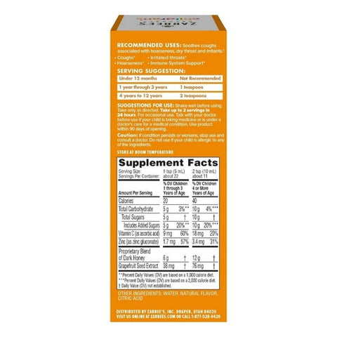 Zarbees, Childrens Cough Syrup, 4 oz