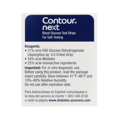 Contour, Next Blood Glucose Test Strips, 25 Strips