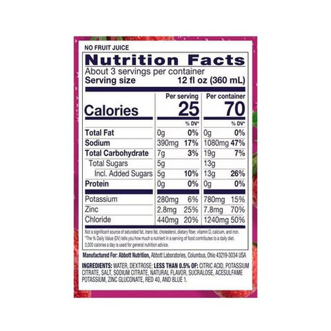 Pedialyte, Electrolyte Solution Strawberry, Strawberry Flavor 33.8 oz