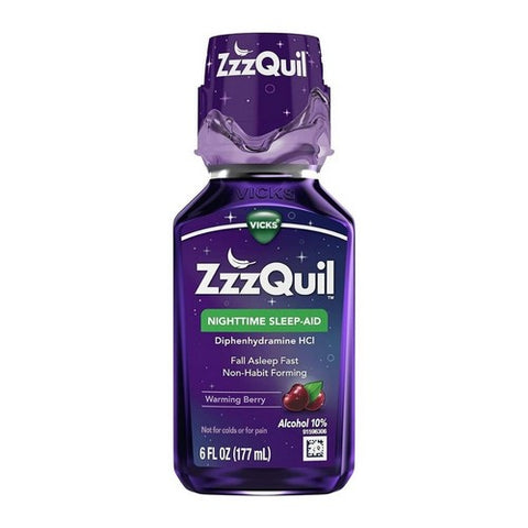 Procter & Gamble, ZzzQuil Nighttime Sleep-Aid Liquid Warming Berry, 6 oz
