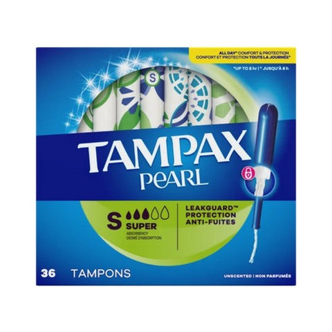 Tampax, Pearl Tampons with Plastic Applicators, Super Unscented 36 Each