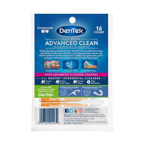 Dentek, Easy Brush Interdental Cleaners, Standard Fresh Mint 16 Each