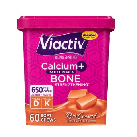 Viactiv, Calcium Plus Vitamin D Soft Chews, Caramel 60 Each