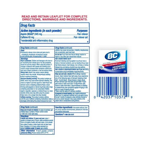 Med Tech Products, BC Pain Relief Powders, 24 Each