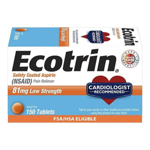 Ecotrin, Low Strength Aspirin, 81 mg, 150 Tabs