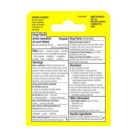 Pepto-Bismol, To Go Chewable Cherry, 12 Tablets