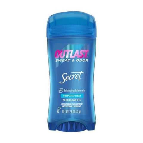 Secret, Outlast Completely Clean Antiperspirant-Deodorant Invisible Solid, 2.6 oz