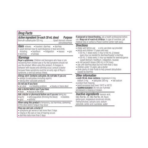 Pepto-Bismol, Five Symptom Relief Liquid Cherry, 12 oz
