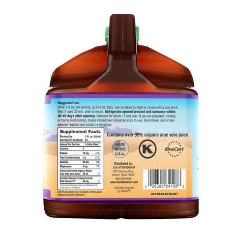 Lily Of The Desert, Aloe Vera Juice Whole Leaf Preservative Free, 128 Oz