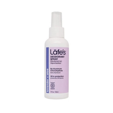 Lafes Natural Body Care, Spray Deodorant with Soothe, 4 oz