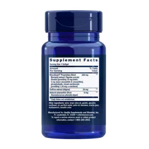 Life Extension, Macuguard Ocular Support Plus Astaxanthin and C3G, 60 Sgels