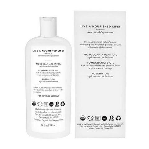 Nourish, Organic Multi Purpose Argan Oil, 3.4 oz