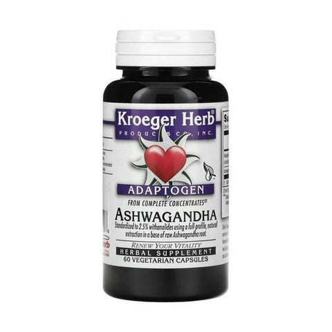 Kroeger Herb, Ashwagandha, 60 Caps