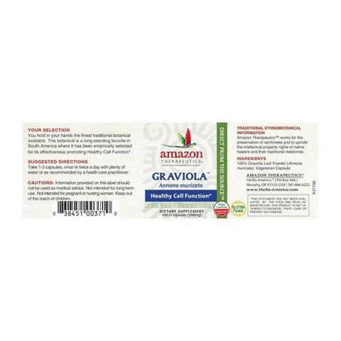 Amazon Therapeutic Laboratories, Graviola, 350Mg, 100 Caps