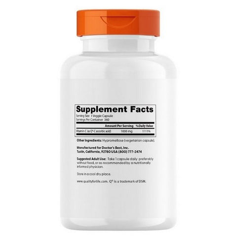 Doctors Best, Vitamin C with Quali, 1000 mg, 360 Vcaps