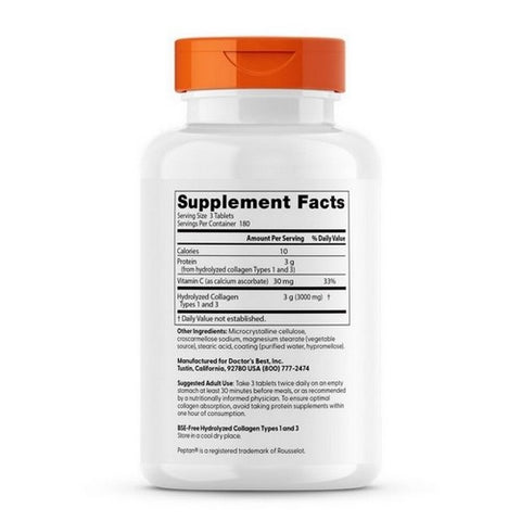 Doctors Best, Collagen Types 1 & 3, 540 Tabs