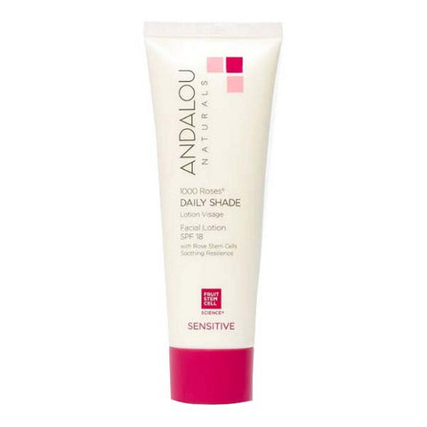Andalou Naturals, 1000 Roses Daily Shade Facial Lotion, With SPF 18 , 2.7 Oz