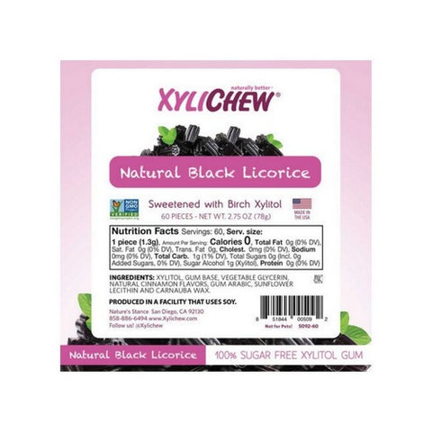 Xylichew, Xylichew Gum Licorice Jar, 60 Ct