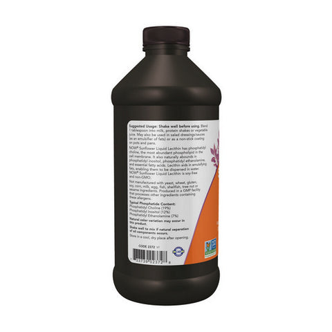 Now Foods, Sunflower Liquid Lecithin, 16 Fl Oz