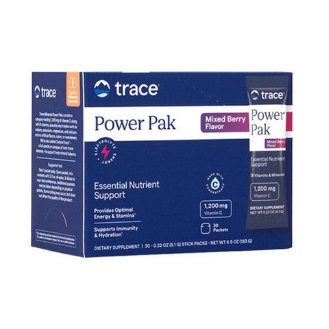 Trace Minerals, Electrolyte Stamina Power Pak, Non-GMO Mixed Berry 30 packets