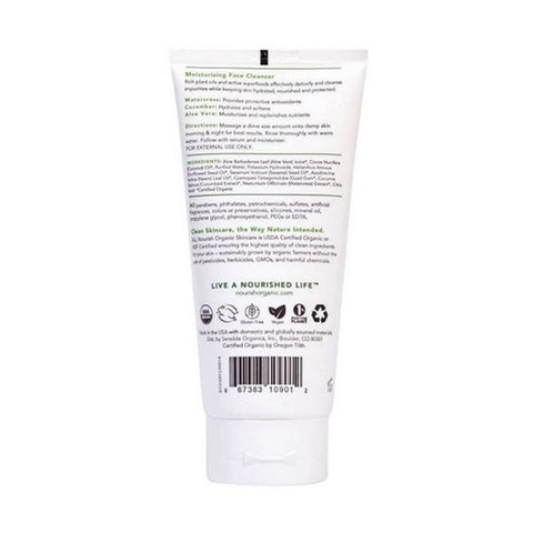 Nourish, Nourish Organic Moisturizing Face Cleanser Watercress And Cucumber, 6 Oz