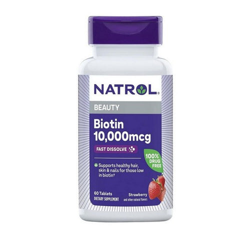 Natrol, Biotin, 10000 mcg, 60 Tabs
