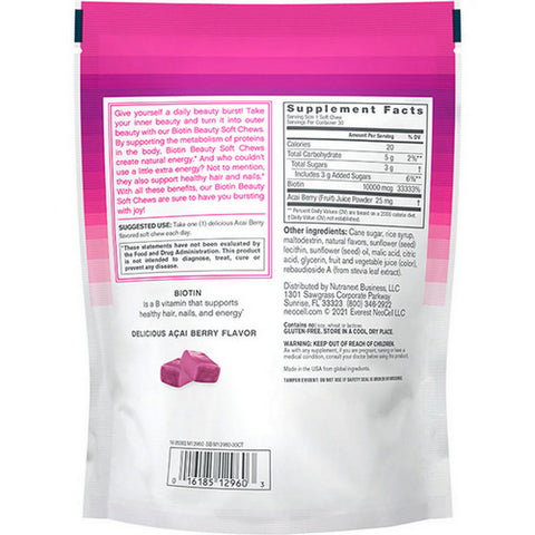 Neocell Laboratories, Biotin Beauty, 30 Chews