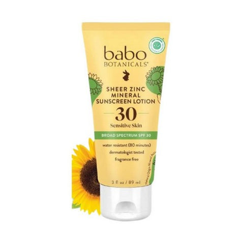 Babo Botanicals, Sunscreen Spf 30, Unscented 3 Oz