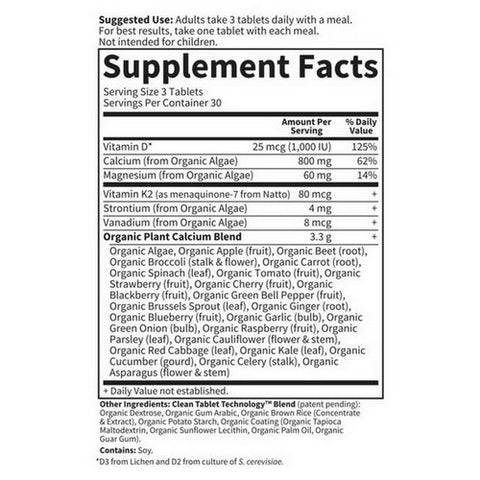 Garden of Life, Organics Plant Calcium, 90 Tabs