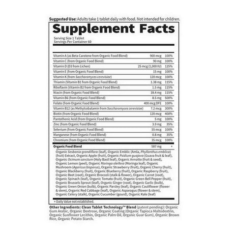 Garden of Life, Organics Men Once Daily, 60 Tabs