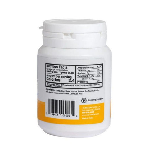 Epic Dental, Xylitol Sweetened Gum, Fresh Fruit 50 Pc