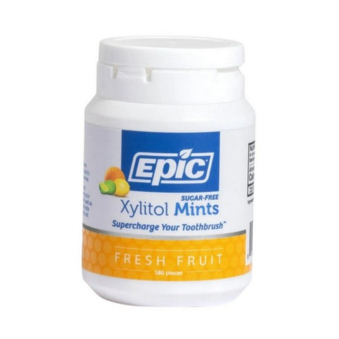 Epic Dental, Xylitol Peppermint Mints, Fresh Fruit 180 Pc