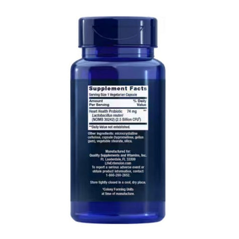 Life Extension, Florassist Heart Health Probiotic, 60 Caps