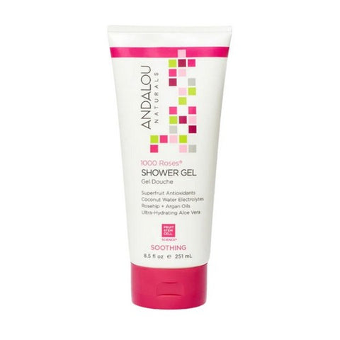 Andalou Naturals, 1000 Roses Soothing Shower Gel, 8.5 Oz