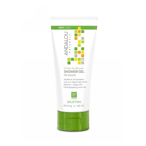 Andalou Naturals, Shower Gel, Citrus Sunflower Uplifting, 8.5 Oz