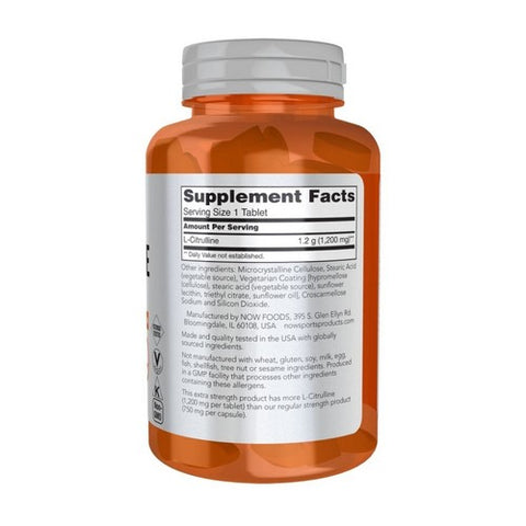 Now Foods, L-Citrulline, 1200 mg, 120 Tabs