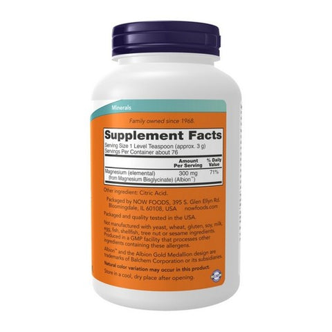 Now Foods, Magnesium Bisglycinate Powder, 8 Oz