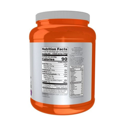 Now Foods, Instantized Micellar Casein Unflavored, 1.8 lbs